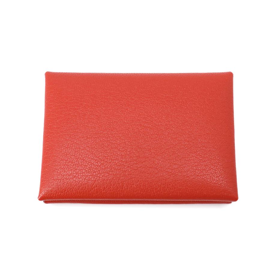 エルメス コインケース カルヴィ デュオ ルージュクー/シルバー金具