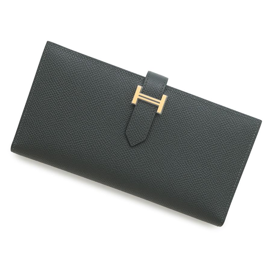 エルメス 長財布 ベアンスフレ ヴェールフォンセ/ゴールド金具
