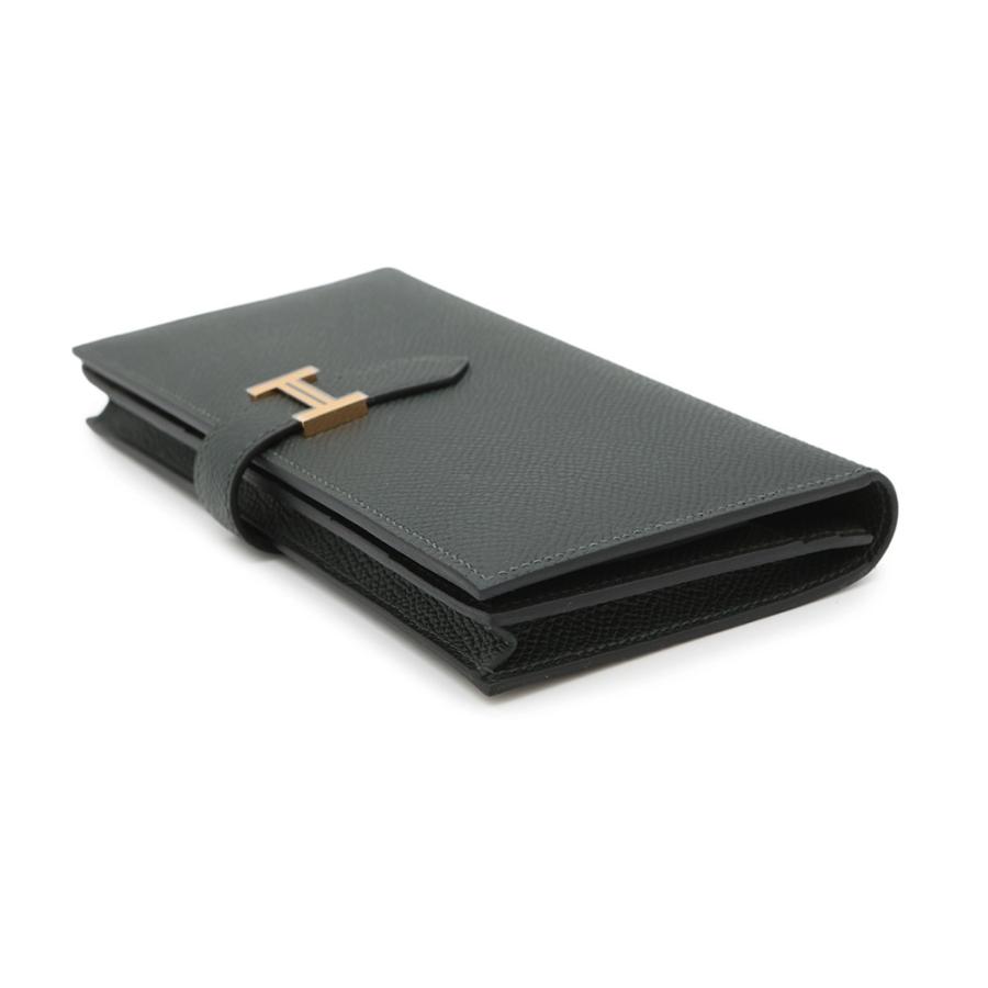 エルメス 長財布 ベアンスフレ ヴェールフォンセ/ゴールド金具