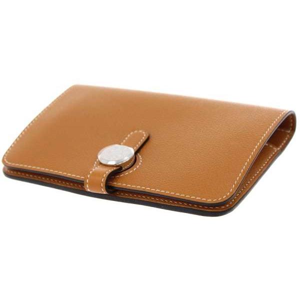 HERMES（エルメス） 財布 ドゴン コンパクト トフィー×シルバー金具