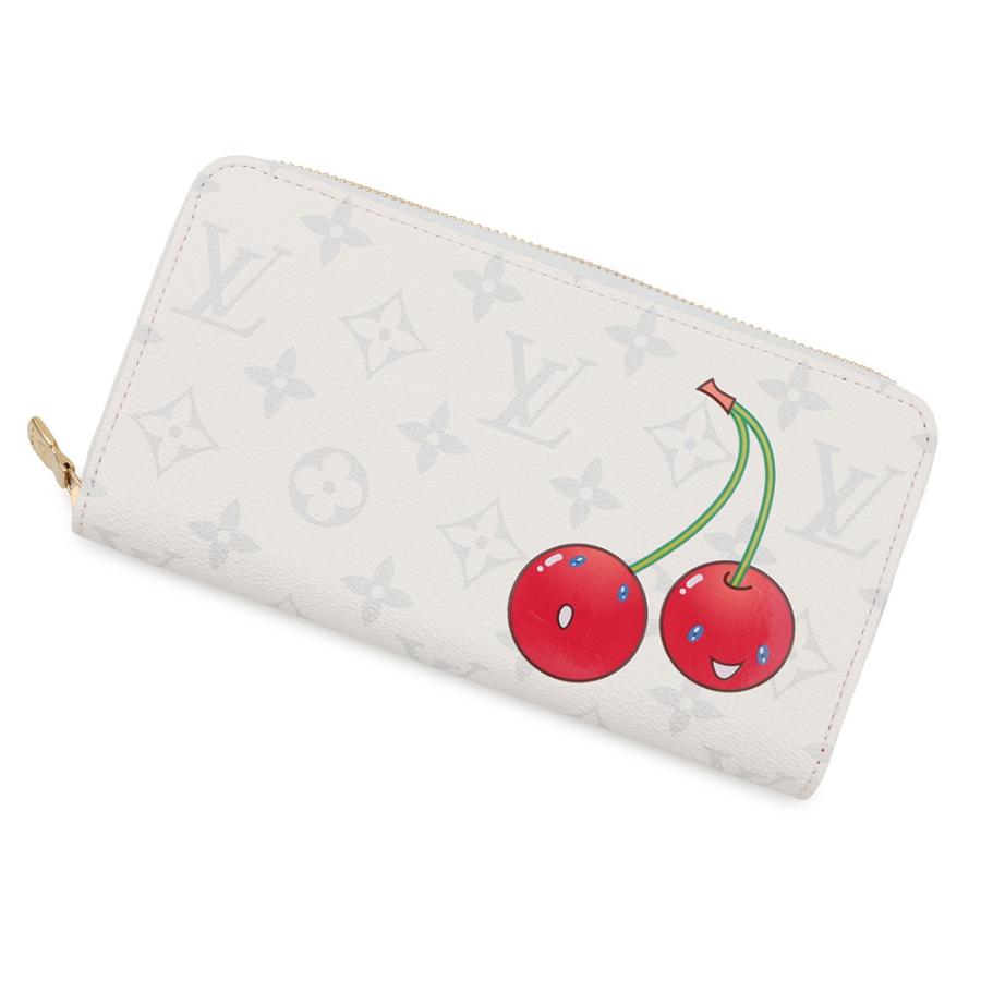 ルイヴィトン 長財布 モノグラム・チェリー LV × TM ジッピー・ウォレット M14240 LOUIS VUITTON 村上隆 白 ルイヴィトン 長財布 モノグラム・チェリー LV × TM ジッピー