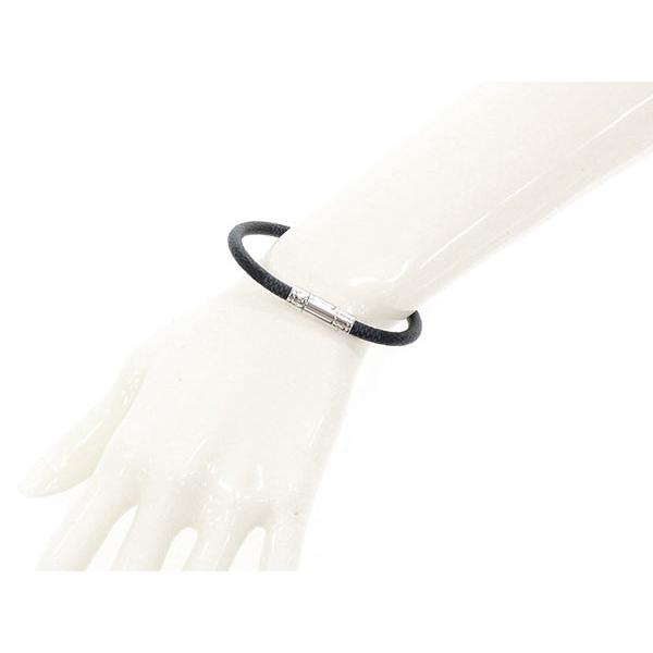 Louis Vuitton ヴィトンレザーブレスレット ルイヴィトン レザーブレスレット 2連 LV金具 グレー系 LOUIS VUITTON