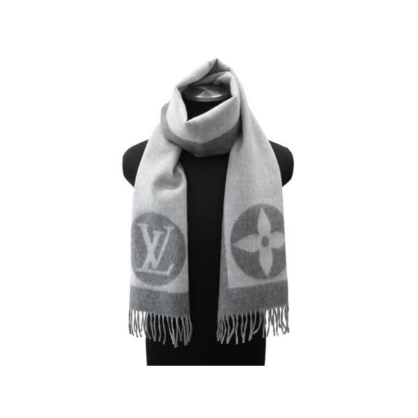 ☆LOUIS VUITTON ルイヴィトン マフラー グレー 美品 楽天市場】美品
