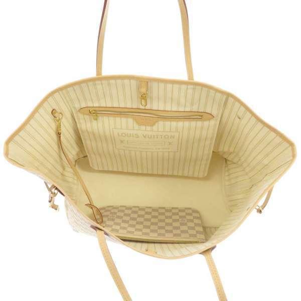 ルイヴィトンネバーフルダミエＭＭ LOUIS VUITTON（ルイ・ヴィトン） トートバッグ ダミエ・アズール