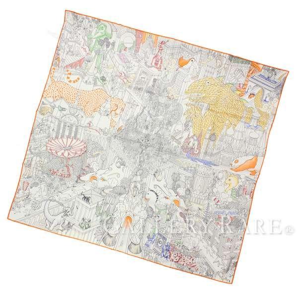 HERMES（エルメス） スカーフ カレ90 アニマポリス Animapolis シルク