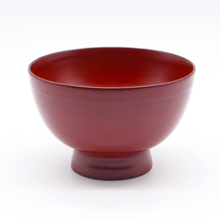 角有伊の蓋付き朱色小鉢 箱付き NOTOteMA / 合鹿椀（角 有