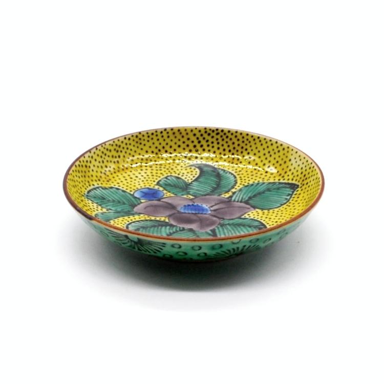 吉田屋手椿文小皿 坂場圭十_1