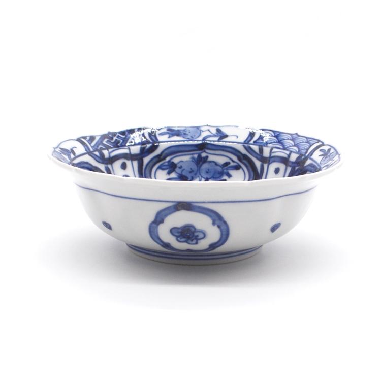 中国 明朝 古染付 ナズナ文様 魯山人 愛玩 向付 懐石 茶道 骨董 古美術