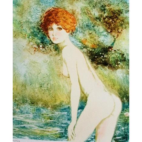 シャロワ「浜辺」 新品額装