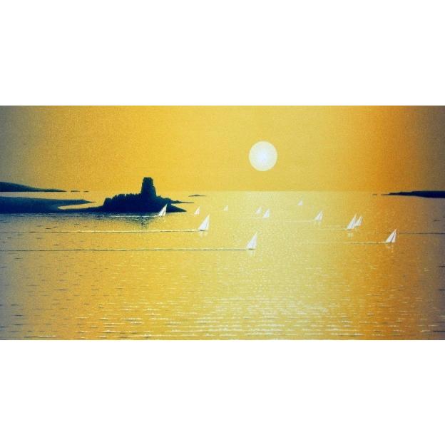 スキオラ「帆走」 新品額装