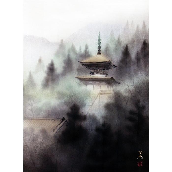 佐藤隆良 『永観堂』 掛軸（尺五アンドン） : 内田画廊 - 通販 - Yahoo