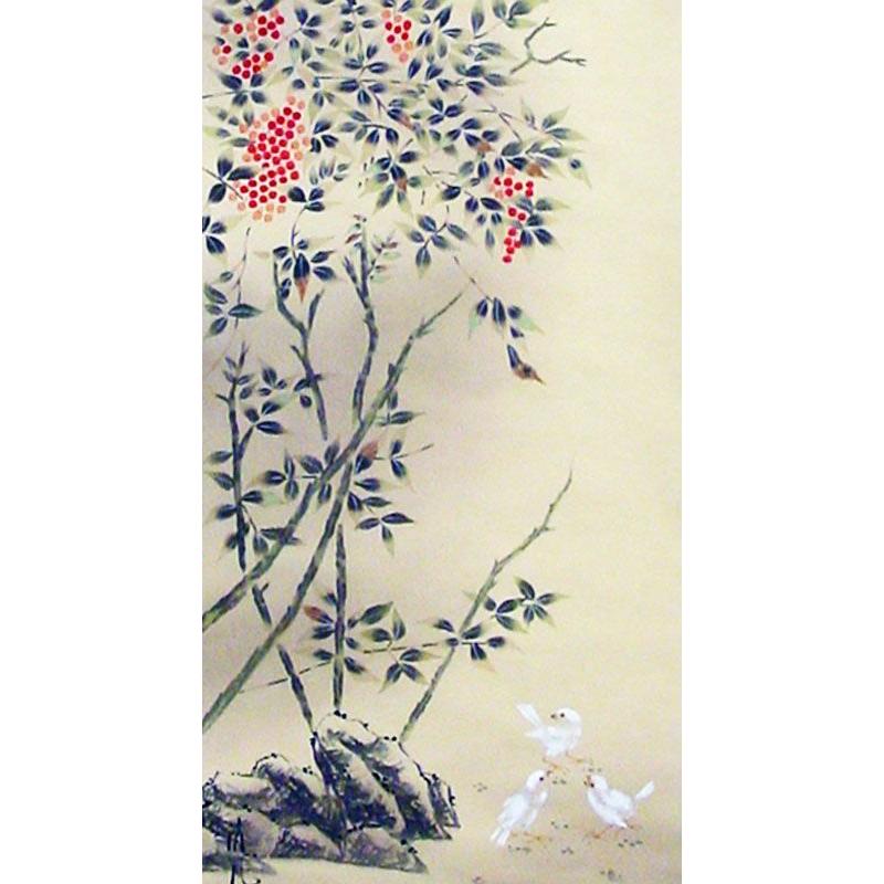 清風 『南天』 掛軸（尺五立） : 内田画廊 - 通販 - Yahoo!ショッピング