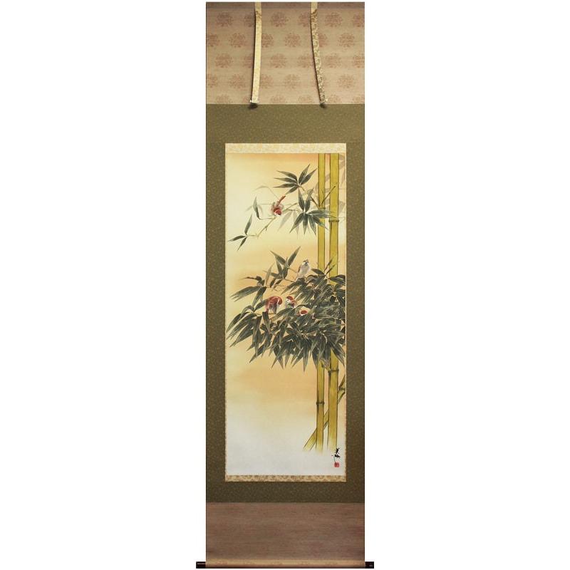 掛け軸 小川大鳳 『 竹に雀 』 軸装 茶道具 掛軸 美品 です。 掛け軸 小川大鳳 『 竹に雀 』 軸装 茶道具 掛軸 美品 です。 - メルカリ