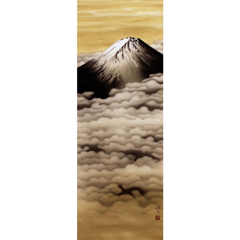 笠井和光 『富峰』 掛軸(尺五立) 絵画 日本画 富士山 年中掛け 笠井和光 『富峰』 掛軸(尺五立) 絵画 日本画 富士山 年中掛け