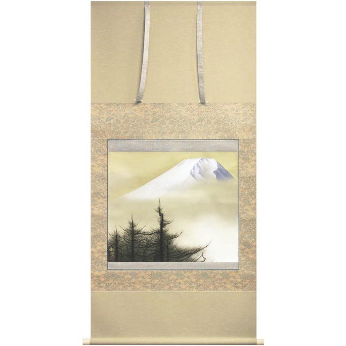 東 韶光 「 霊峰富士 」 掛軸 ( 尺八横 ) 掛け軸 日本画 富士山 東 韶光 「 霊峰富士 」 掛軸 ( 尺八横 ) 掛け軸 日本画 富士山