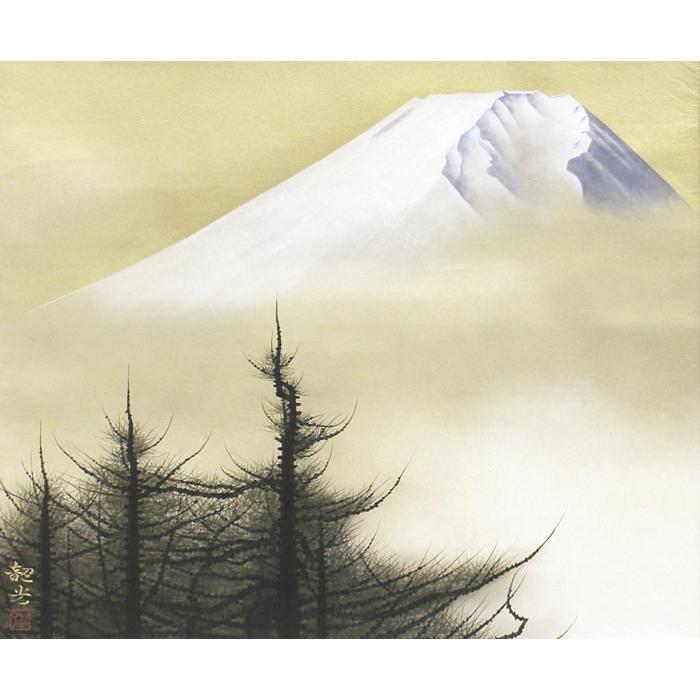 東 韶光 「 霊峰富士 」 掛軸 ( 尺八横 ) 掛け軸 日本画 富士山 東 韶光 「 霊峰富士 」 掛軸 ( 尺八横 ) 掛け軸 日本画 富士山