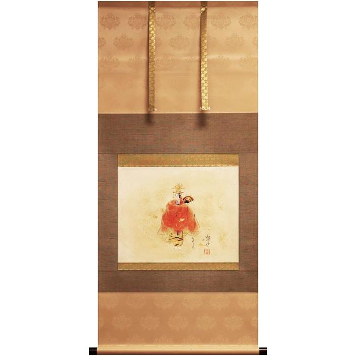 二井榮逸 「 羽衣 」 掛軸 ( 尺五横 ) 掛け軸 日本 和室 床の間 能画