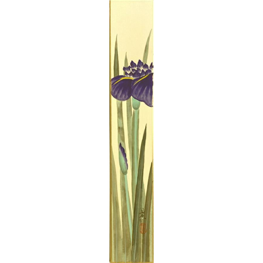 小野木薫 菖蒲 短冊絵 絵画 日本画 花 春 夏 端午の節句 J5 7559 K 内田画廊 通販 Yahoo ショッピング