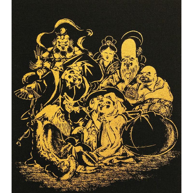 本金押箔 工芸 額装「 七福神 」 23K ゴールド品質認定証つき