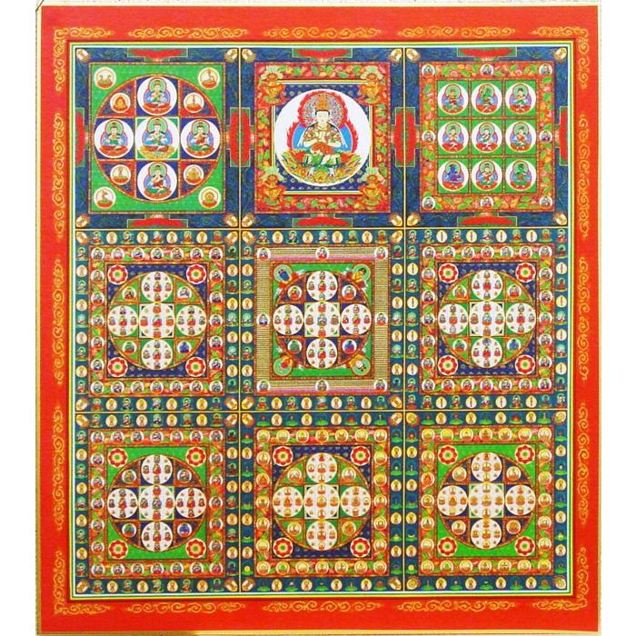 金剛界 曼荼羅 複製画 色紙 ( アートプリント ) 絵画 仏画 仏教 金剛界 曼荼羅 複製画 色紙 ( アートプリント ) 絵画 仏画 仏教