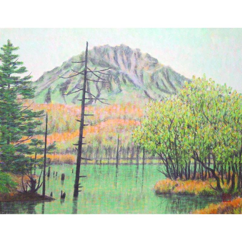 扇 敏之 『池畔』 日本画 P10（10号） : 内田画廊 - 通販 - Yahoo