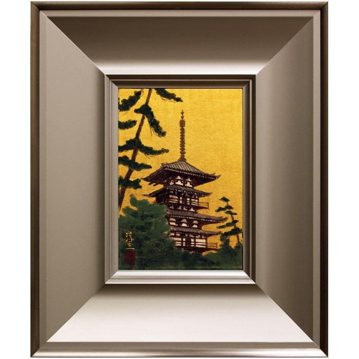 四田淳三 『残照薬師寺』 日本画 SM(サムホール) : 内田画廊