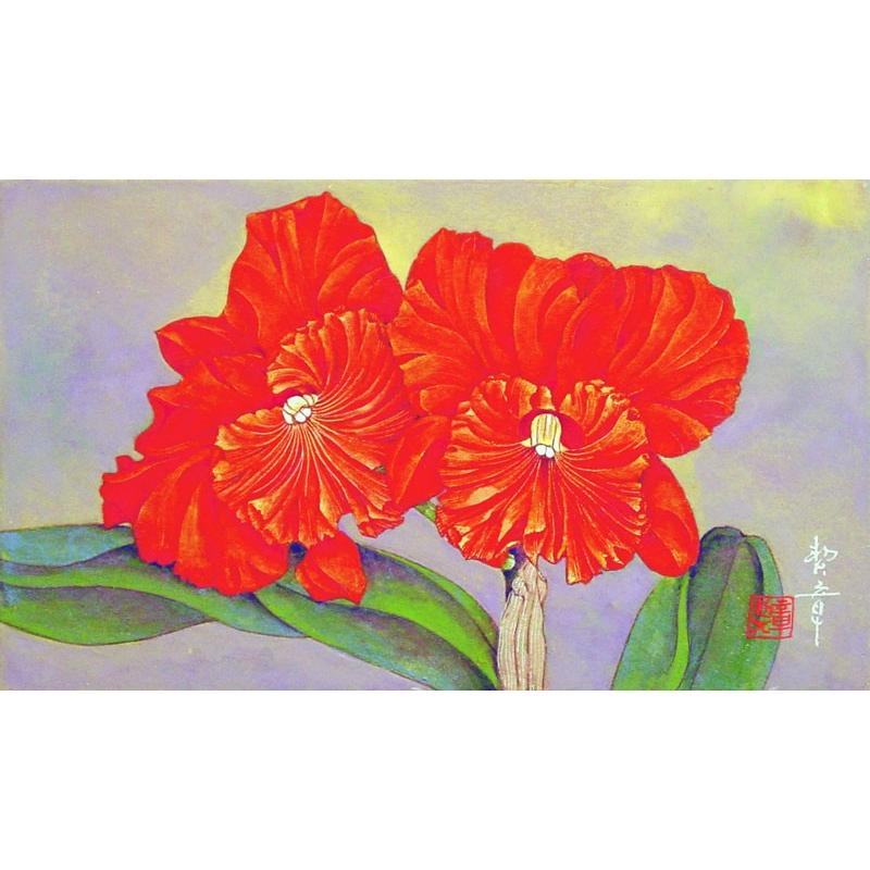 有野契章 『蘭の花』 日本画 M6(6号) : n2-1253-s : 内田画廊 - 通販  