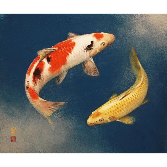山下関城 『遊鯉』 日本画 F8(8号) : 内田画廊 - 通販 - Yahoo 山下関城 『遊鯉』 日本画 F8(8号) : 内田画廊 - 通販 - Yahoo