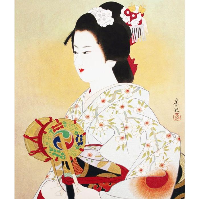 宮下寿紀 『羯鼓(道明寺)』 日本画 F10（10号） : 内田画廊