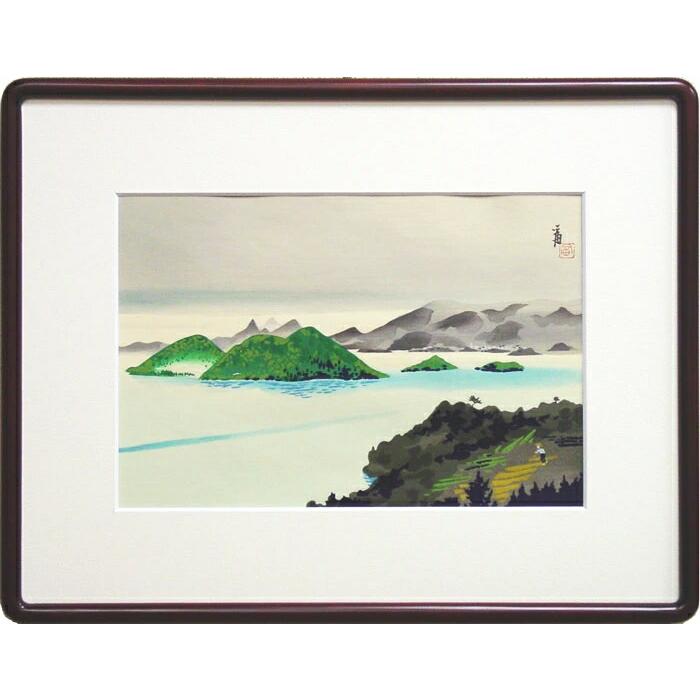 徳力富吉郎 「 洞爺湖 」 木版画 サイン入り 限定版 版画 絵画 北海道