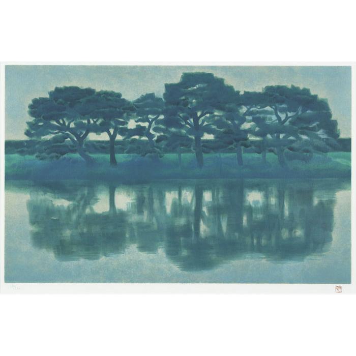 東山魁夷 『夕涼』(生前作) オリジナルリトグラフ 絵画 版画 日本画 