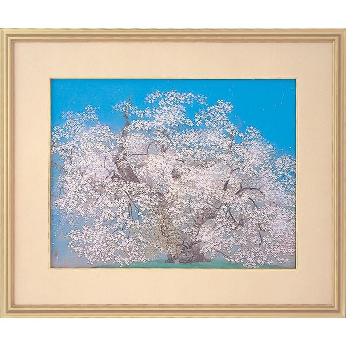 中島千波  『千歳櫻』  岩絵具方式　複製日本画　　　　絵画 桜 春 名画 巨匠 版画 送料無料｜gallery-uchida