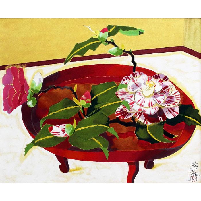 平川敏夫 [牡丹] リトグラフ 版画 100枚限定 gallery-uchida_p1-2215-n