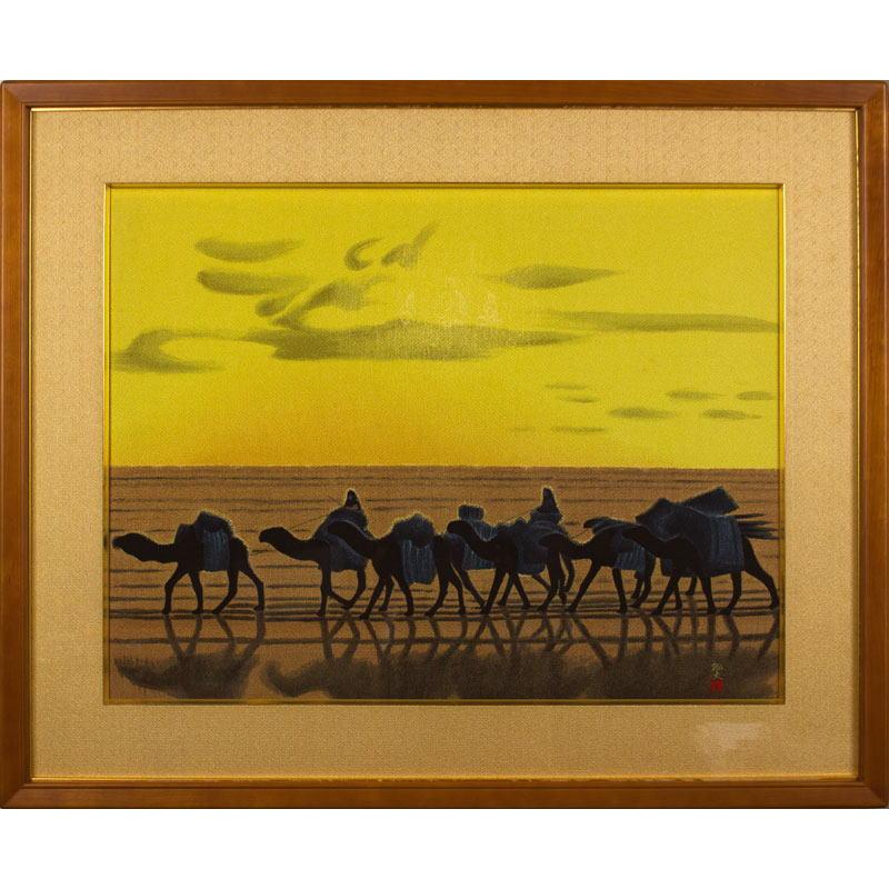 平山郁夫 「 流沙浄土変 」 工芸複製画 絵画 日本画 版画 シルクロード