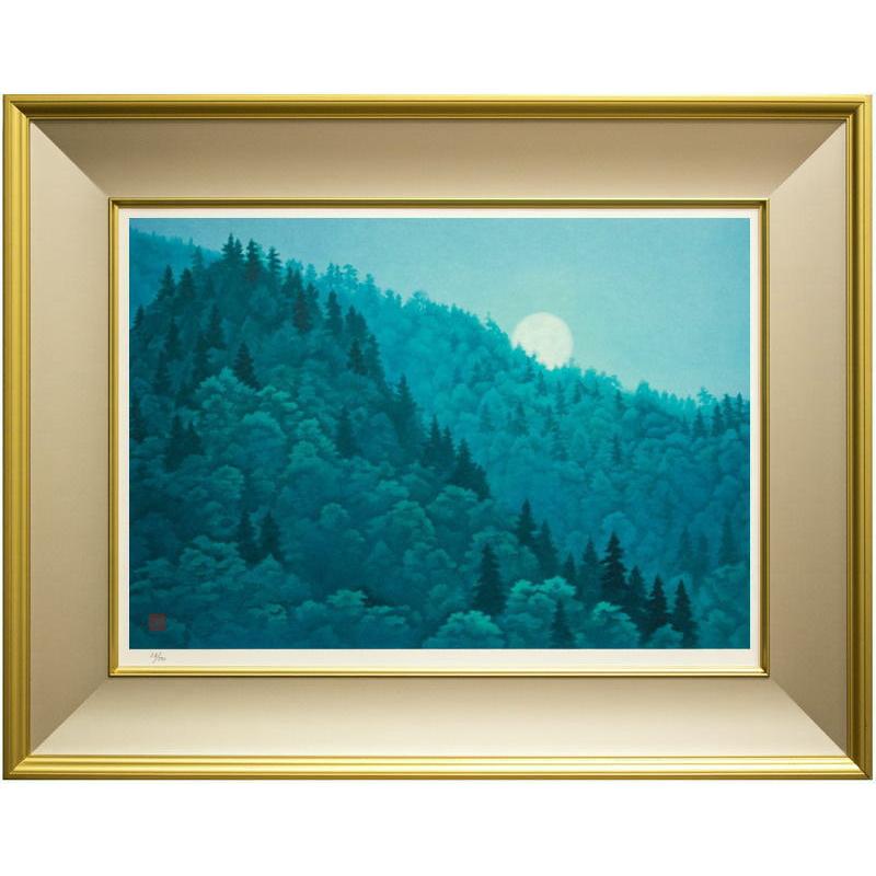 東山魁夷 「 明宵 」 リトグラフ 新復刻画 版画 日本画 絵画 ひがし