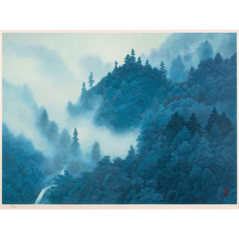 東山魁夷 「 山嶺湧雲 」 リトグラフ 復刻版画 版画 日本画 絵画 東山魁夷 「 山嶺湧雲 」 リトグラフ 復刻版画 版画 日本画 絵画