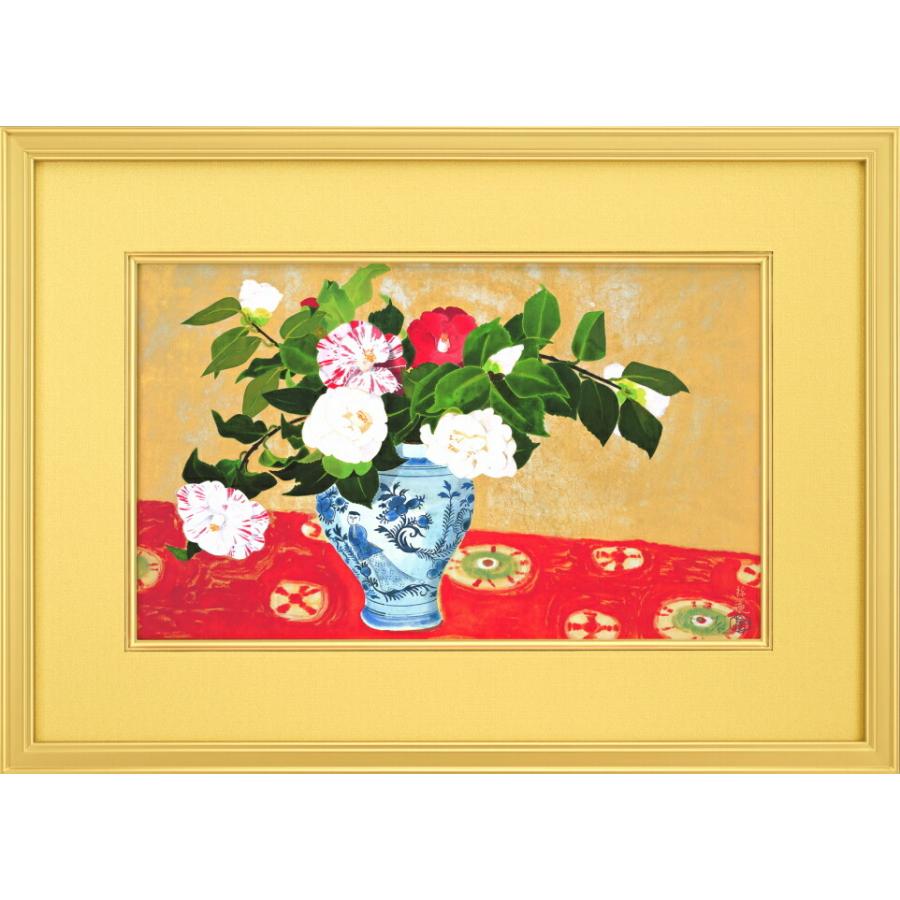 小倉遊亀 『椿』特装版 彩美版Rシルクスクリーン手刷り 絵画 日本画