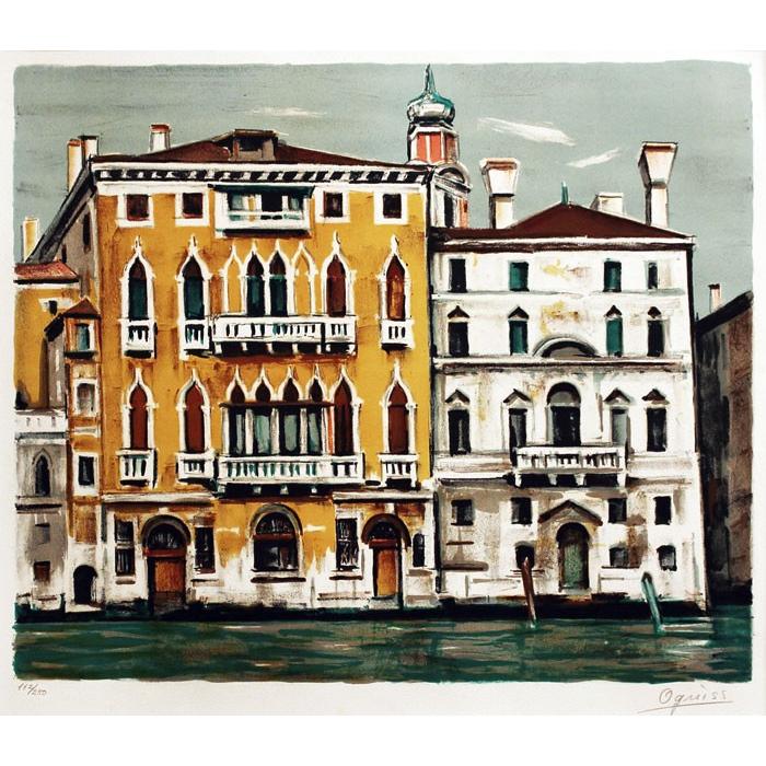 ルーブル美術館で購入 真正リトグラフ（版画）パリ市庁舎