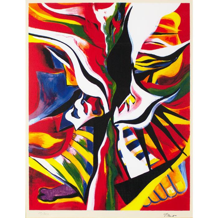 岡本太郎 『哄笑』 セリグラフ(孔版画) 絵画 現代アート 抽象 岡本太郎 『哄笑』 セリグラフ(孔版画) 絵画 現代アート 抽象