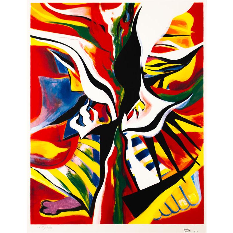 岡本太郎 リトグラフ 哄笑 岡本太郎 「 哄笑 」 リトグラフ 版画 絵画 抽象画 現代アート 芸術