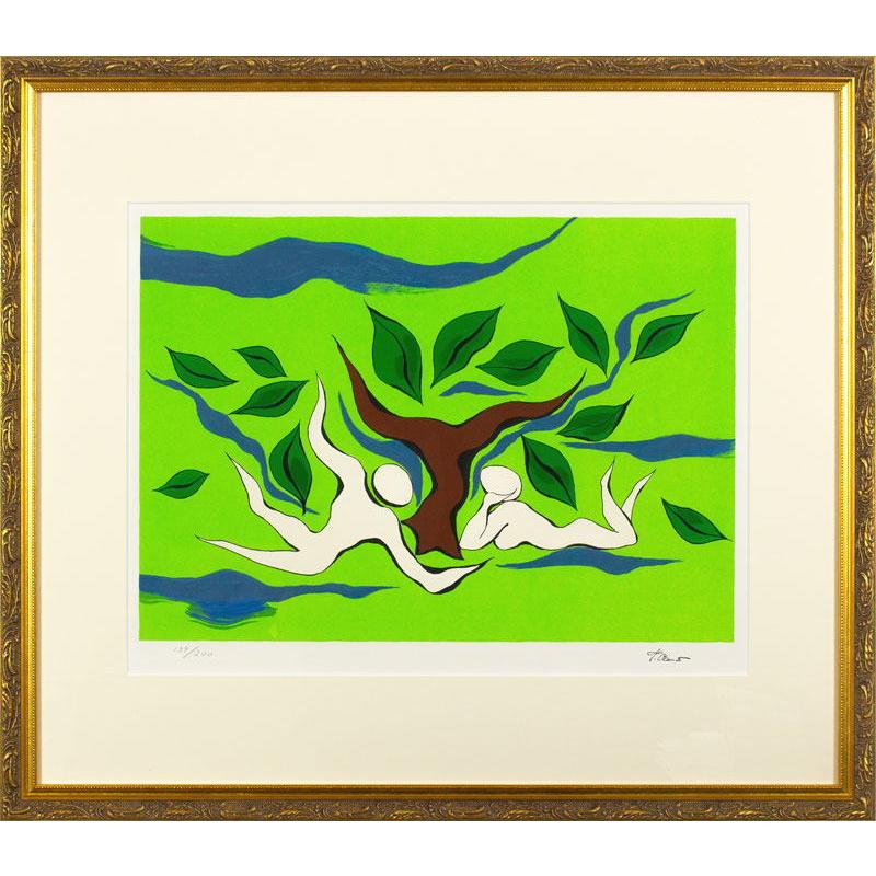 岡本太郎 「 憩い 」 リトグラフ 版画 版画 絵画 抽象画 芸術 爆発