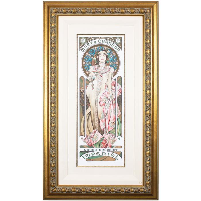 Moët & お買い得品 Chandon アールヌーボー版画 モエ シャンドンの