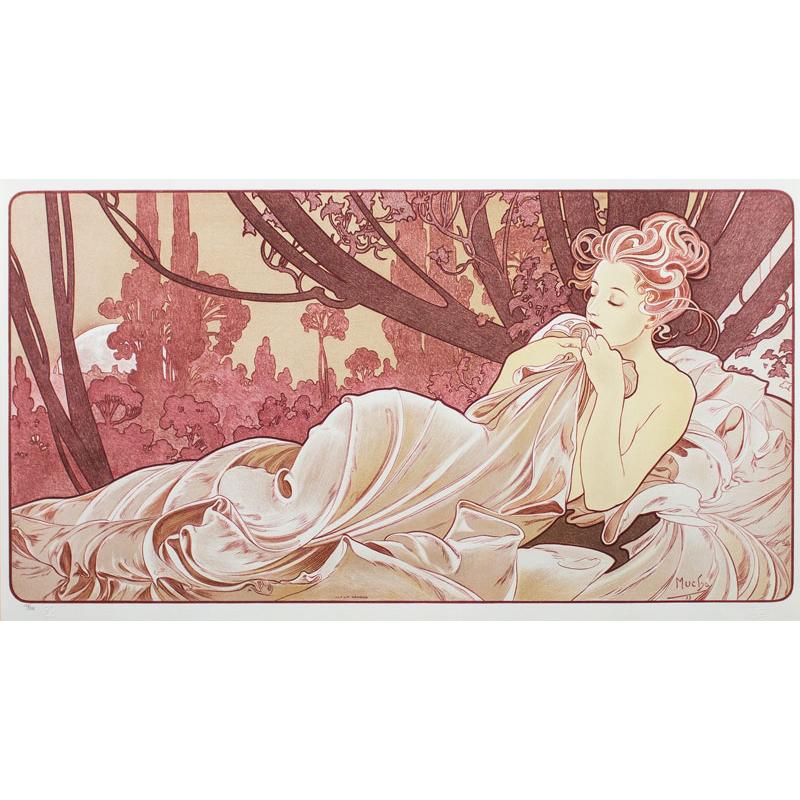 アルフォンス・ミュシャ「 黄昏 」ver.2 1899 ミュシャ財団公式 アルフォンス・ミュシャ「 黄昏 」ver.2 1899 ミュシャ財団公式