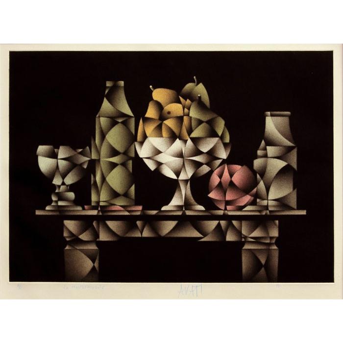 マリオ アバチ 『LA MAUBEUGEOISE』 メゾチント(銅版画) : 内田画廊