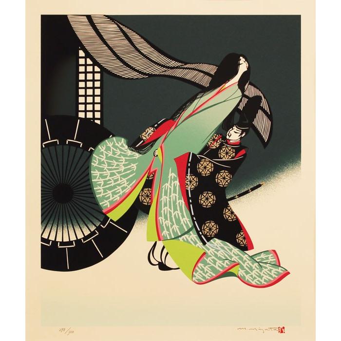 今月限定 特別大特価 宮田雅之 月を見て泣くかぐや姫 シルクスクリーン版画 正規激安 Www Technet 21 Org