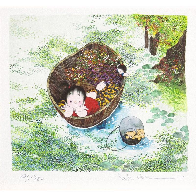 リトグラフ‥版画、中島潔