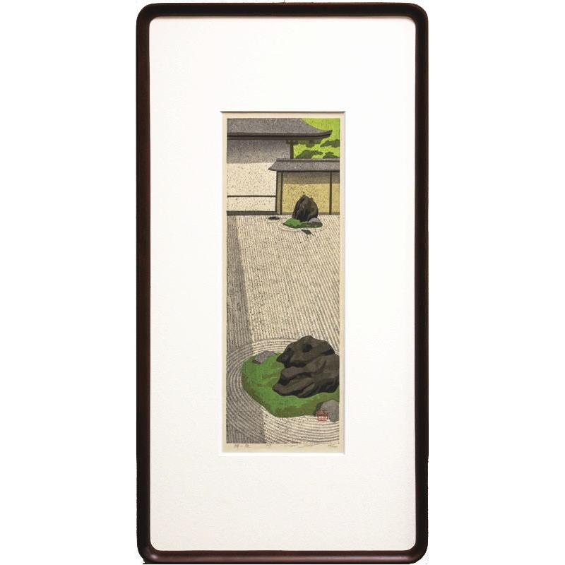 井堂雅夫 「 禅の庭 」 木版画 版画 絵画 京都 石庭 龍安寺 文化 井堂雅夫 「 禅の庭 」 木版画 版画 絵画 京都 石庭 龍安寺 文化