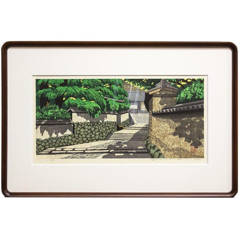 井堂雅夫「 二月堂 」( 大和路の四季より ) 木版画 版画 絵画 井堂雅夫「 二月堂 」( 大和路の四季より ) 木版画 版画 絵画
