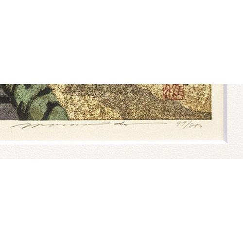 井堂雅夫「 二月堂 」( 大和路の四季より ) 木版画 版画 絵画 井堂雅夫「 二月堂 」( 大和路の四季より ) 木版画 版画 絵画