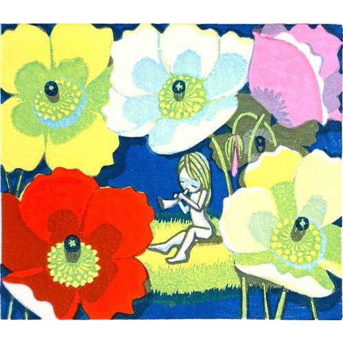 池田修三 「 ポピー 」 木版画 版画 絵画 人物 花 ひなげし 池田修三 「 ポピー 」 木版画 版画 絵画 人物 花 ひなげし